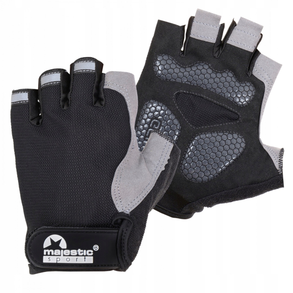 Велорукавички Majestic Sport без пальців M-CG-BG-XL (XL) Black/Grey