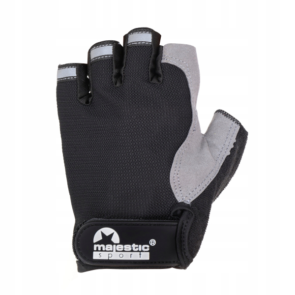 Велорукавички Majestic Sport без пальців M-CG-BG-XL (XL) Black/Grey