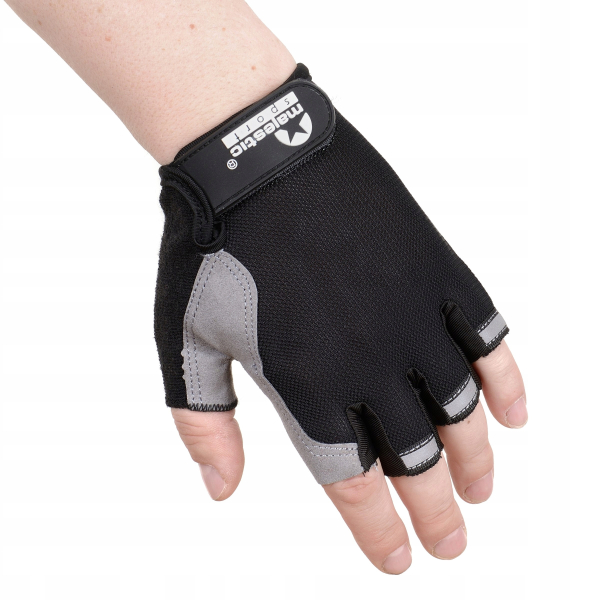 Велорукавички Majestic Sport без пальців M-CG-BG-XL (XL) Black/Grey