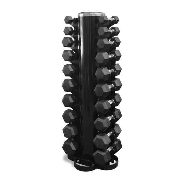Гантельний ряд 1-10 кг шестигранний D-03 зі стійкою Generation Fitness DR-18