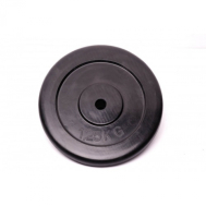 Диск домашній гумовий чорний Fitnessport RCP10-1,25 кг