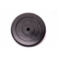 Диск домашній гумовий чорний Fitnessport RCP10-15 кг