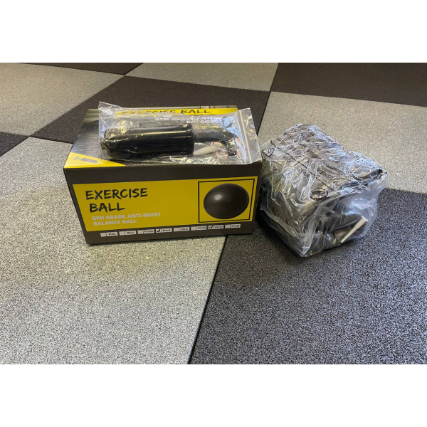 М'яч для фітнесу Generation Fitness Anti-Burst FF-65 см Black з насосом