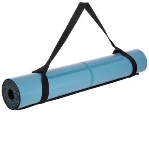 Мат для йоги Generation Fitness 183х61х0,6 світло-синій — фото 5