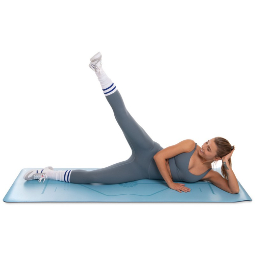 Мат для йоги Generation Fitness 183х61х0,6 світло-синій — мініатюра 6
