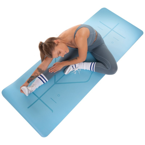 Мат для йоги Generation Fitness 183х61х0,6 світло-синій — мініатюра 8