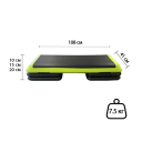 Степ-платформа Generation Fitness FF22H1A (салатово-чорна)