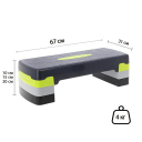 Cтеп-платформа Generation Fitness FF22H2B Green 3-ступінчаста