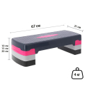 Степ-платформа Generation Fitness FF22H2B Pink 3-ступінчаста