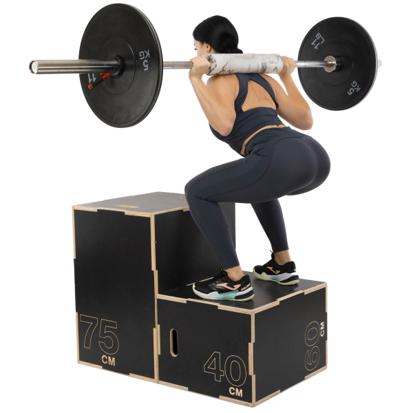 Пліометричний бокс (тумба для кросфіту) Generation Fitness FF32G4A 50/61/76см (чорний)