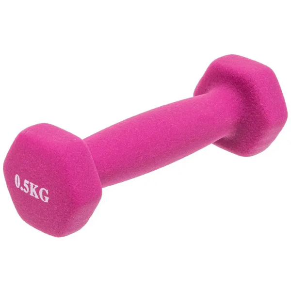Гантель для фітнесу з неопреновим покриттям Generation Fitness FF51D4A-0.5kg (рожевий)