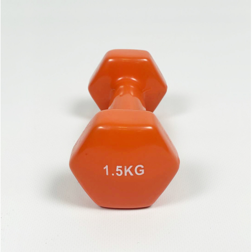 Гантель для фітнесу з вініловим покриттям Generation Fitness FF51D3A-1.5kg (помаранчевий) — мініатюра 7