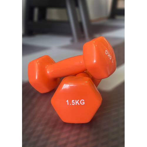 Гантель для фітнесу з вініловим покриттям Generation Fitness FF51D3A-1.5kg (помаранчевий) — мініатюра 10