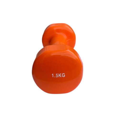 Гантель для фітнесу з вініловим покриттям Generation Fintess FF51D3B-1.5kg (помаранчева) — фото 2