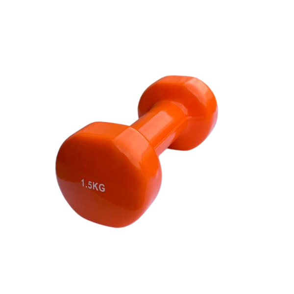 Гантель для фітнесу з вініловим покриттям Generation Fintess FF51D3B-1.5kg (помаранчева)