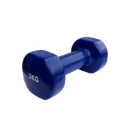 Гантель для фітнесу з вініловим покриттям Generation Fintess FF51D3B-3kg (синя)