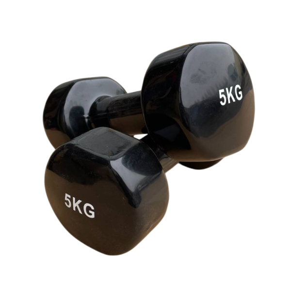 Гантель для фітнесу з вініловим покриттям Generation Fintess FF51D3B-5kg (чорна)