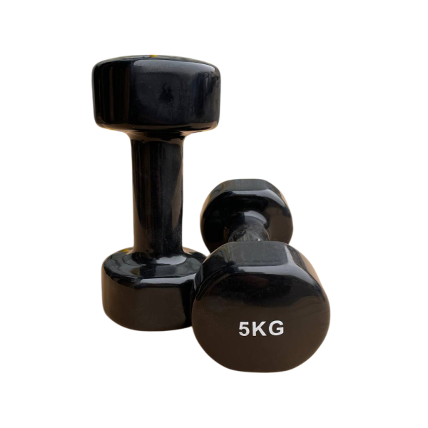 Гантель для фітнесу з вініловим покриттям Generation Fintess FF51D3B-5kg (чорна)