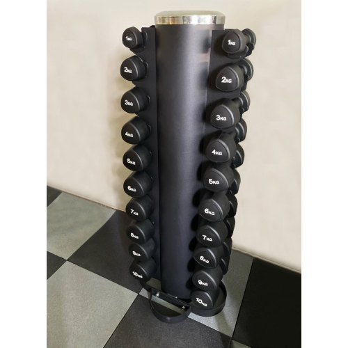 Гантельний ряд 1-10 кг Generation Fitness FF51D6C-1-10kg (уретан) зі стійкою "боченя" DR-18 — фото 4