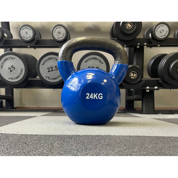 Гиря чавунна з вініловим покриттям 24 кг (синя) Generation Fitness FF51F1A-24kg