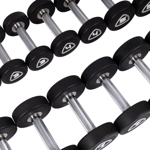 Гантельний ряд 1-10 кг Generation Fitness з поліуретановим покриттям (10 пар) — мініатюра 6