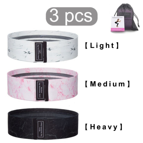 Набір тканинних еспандерів Generation Fitness Hip Resistance Band 3 шт (мармуровий) — фото 5