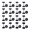 Гантельний ряд 12.5-50 кг Hammer Strength TPU (16 пар) 1000 кг