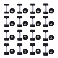 Гантельний ряд 12.5-50 кг Hammer Strength TPU (16 пар) 1000 кг
