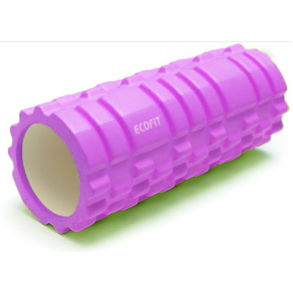 Роллер для занять йогою та пілатесом 33*14см рожевий Ecofit MDF001