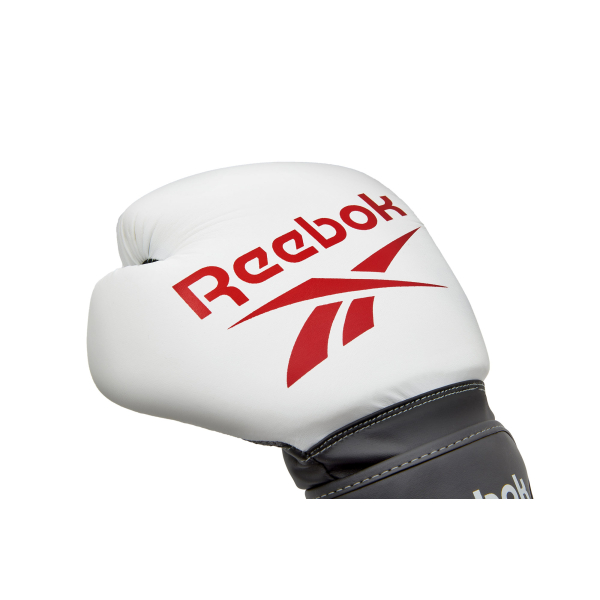 Рукавички боксерські Reebok RSCB-12010WH-12 12 унцій білий/чорний/червоний