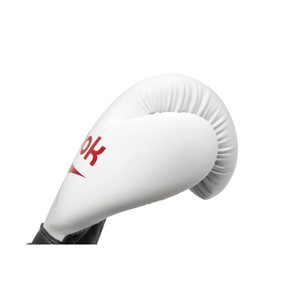 Рукавички боксерські Reebok RSCB-12010WH-12 12 унцій білий/чорний/червоний