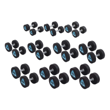 Гантельний ряд 12-30 кг LiveUp з поліуретановим покриттям (10 пар)