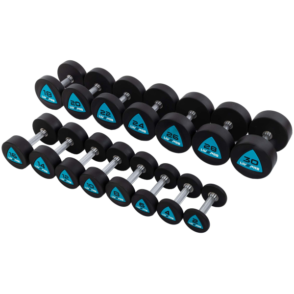 Гантелі з поліуретановим покриттям 18 кг LiveUp 2 шт