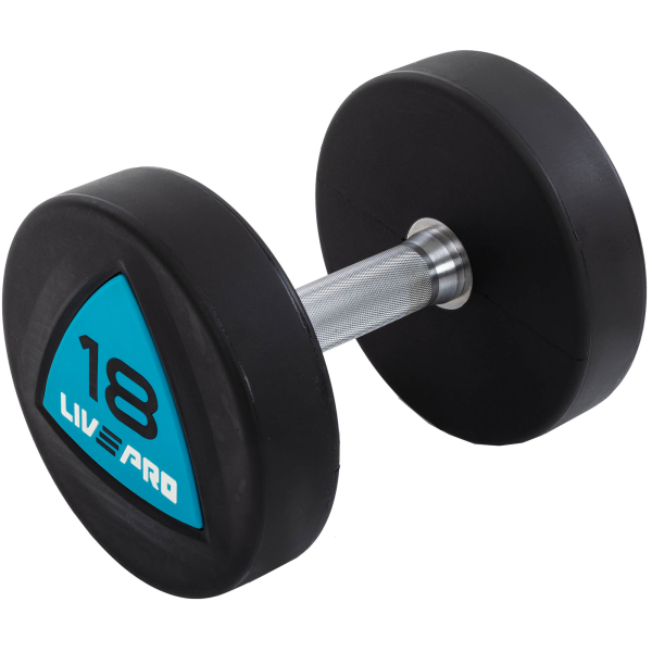 Гантелі з поліуретановим покриттям 18 кг LiveUp 2 шт