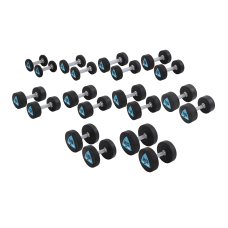 Гантельний ряд 2-20 кг LiveUp з поліуретановим покриттям (10 пар)