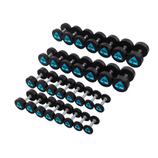 Гантельний ряд 2-30 кг LiveUp з поліуретановим покриттям  (15 пар)