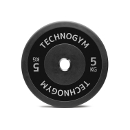 Черный резиновый диск 5 кг Technogym Black Rubber Bumper 5kg (A0001010)